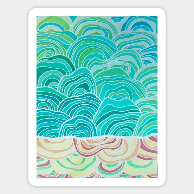 Winter Sunset Oceanscape Sticker by sarahkathart90